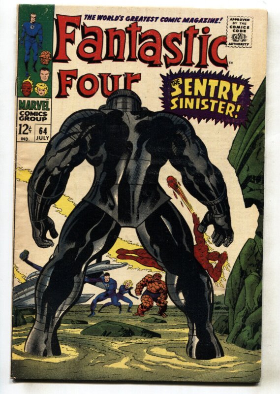 FANTASTIC FOUR #64 First KREE comic book 1967-JACK KIRBY-MARVEL COMIC BOOK