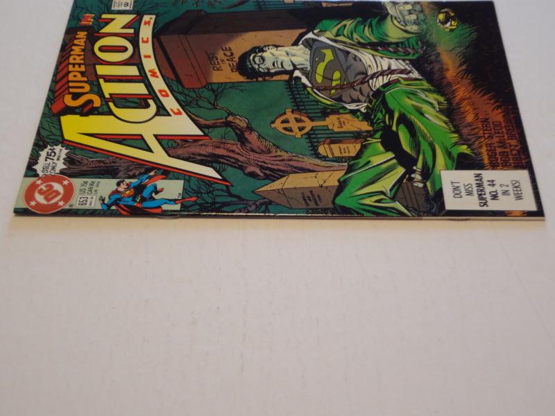 Action Comics #653, NM-; Clark Kent proven to be Superman! Intergang appearance!
