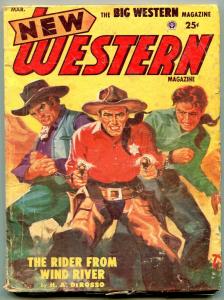 New Western Pulp March 1953- Rider From Wind River VG-