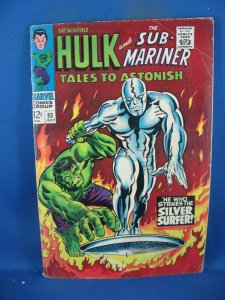 TALES TO ASTONISH 93 VG F 1967 HULK MARVEL SILVER SURFER