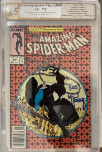 The Amazing Spider-Man #300 SIGNED by Todd McFarlane PGX 7.5 (1988)