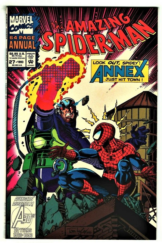 Spider-Man #27P 1993 Amazing Annex Issue/W both Cards Inserts Mint