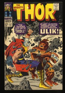 Thor #137 VG+ 4.5 1st Ulik! Marvel Comics