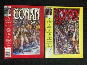 1987 CONAN SAGA Magazine #1 2 3 4 FN-/FN+ Barry Windsor Smith Reprints LOT of 4