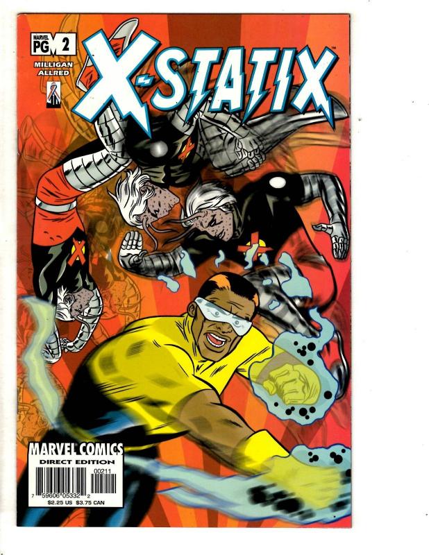 Lot Of 10 X-Statix Marvel Comic Books # 1 Giant Sz 2 3 4 5 6 7 8 9 10 X-Men CR53