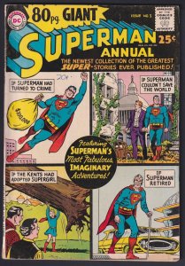 80 page Giant #1 Superman Annual VG- 3.5 DC Comic 1964