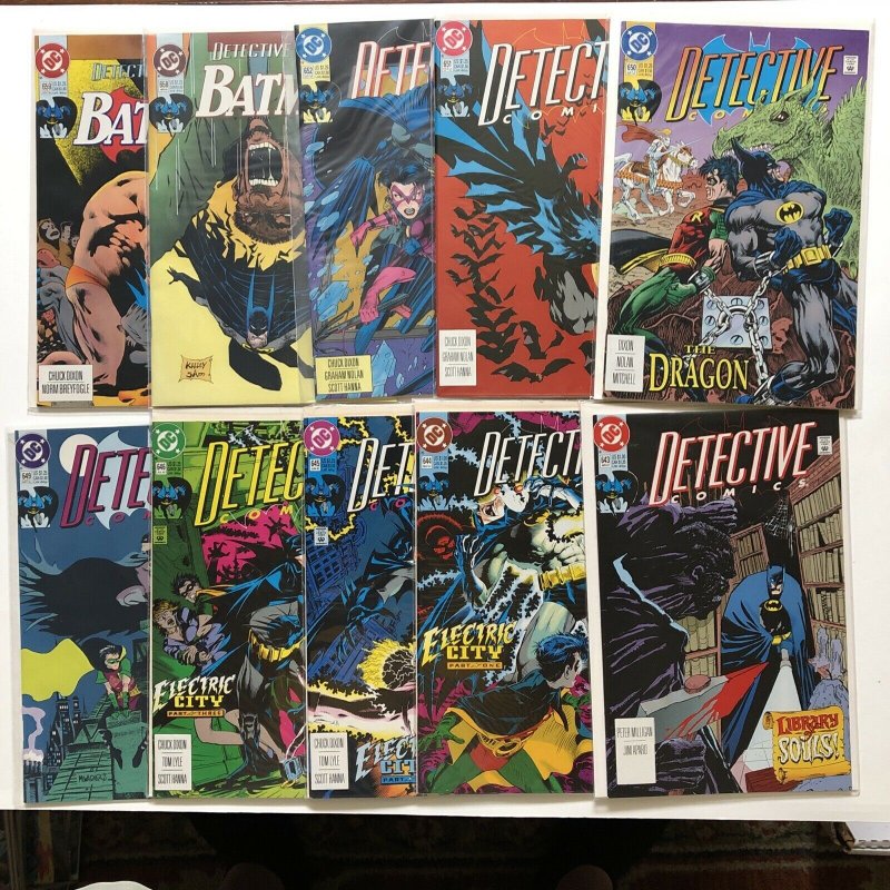 BATMAN DETECTIVE COMICS Lot 10 #643-646 649-652 658 659  (1993-93) Dc Comics