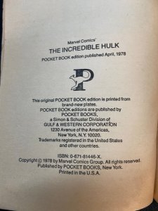 MARVEL COMIC'S THE INCREDIBLE HULK PAPERBACK BOOK REPRINTS ISSUES #1-6 VG-