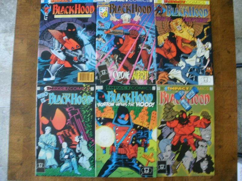 6 Impact THE BLACK HOOD Comic Book: #1 #3 #5 #6 #7 #10 (1991 1992)