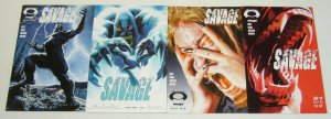 Savage #1-4 VF/NM complete series - bigfoot vs werewolves - steve niles set 2 3