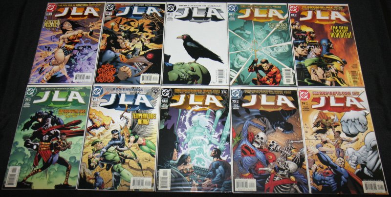 Modern DC JLA #62, 66-74 - 10pc Mid-High Grade Comic Lot VF-NM Justice League