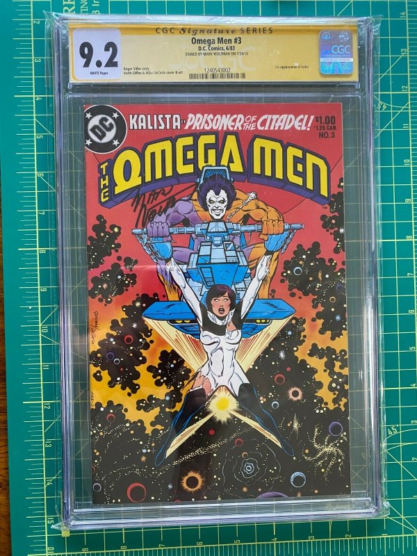 OMEGA MEN # 3 CGC Signature Series 9.2 White Pages 1ST APP LOBO 1983