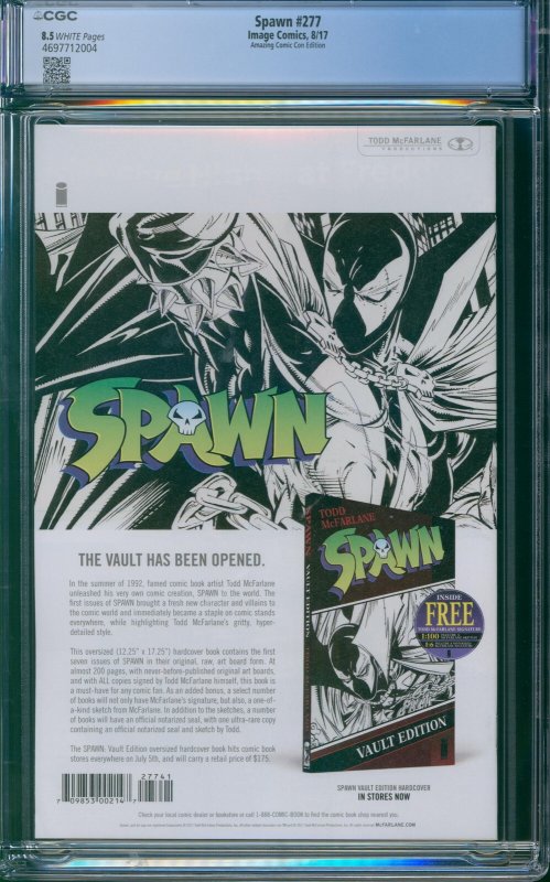 Spawn #277 CGC 8.5 Amazing Comic Con Edition