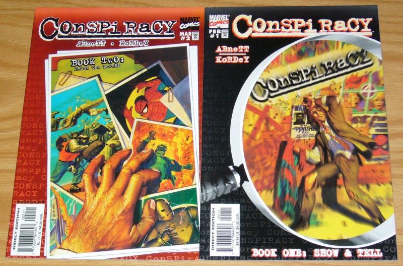 Conspiracy #1-2 VF/NM complete series DAN ABNETT igor kordey COOL STORY marvel