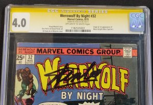 Werewolf By Night #32 - 1st Moon Knight App. Signed by Stan Lee - CGC 4.0 - 1975