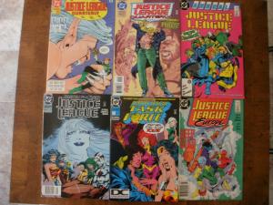 6 DC Comic Book: JUSTICE LEAGUE #91 QUARTERLY #4 15 TASK #7 ANNUAL #1 EUROPE #2