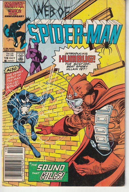 Web of Spider-Man #19 Newsstand Edition (1986)  1st Solo