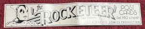 Rocketeer Ad banner and Post Card Set #2 1984-RARE-DAVE STEVENS