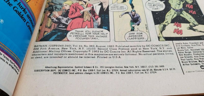 BATMAN #362 (1940 Series) (1983) (DC) NM-