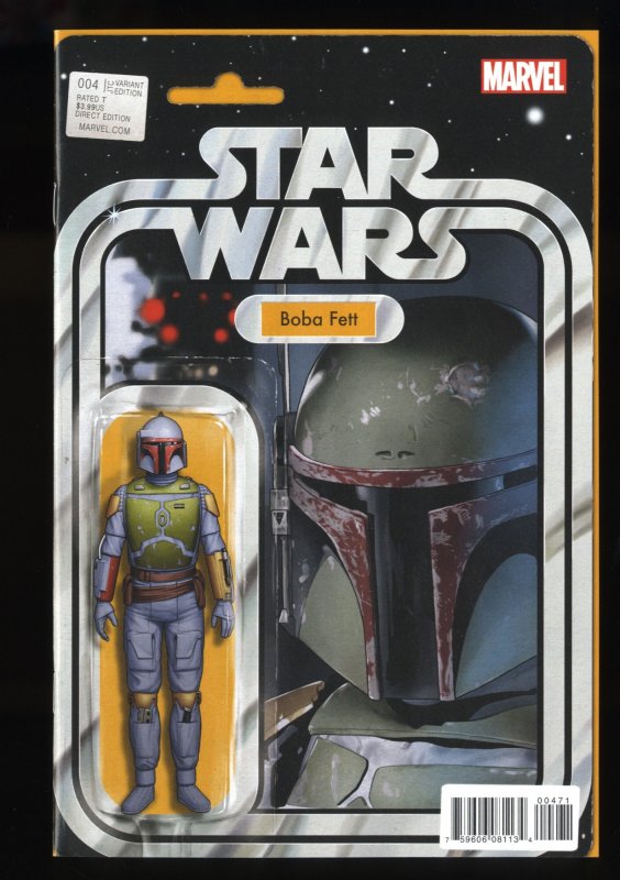 Star Wars #4 NM 9.4 Action Figure (Boba Fett) Variant 1st Sana Starros!