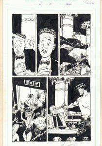 Damned #2 p.18 - Club Shootout - 1995 Signed art by Mike Zeck