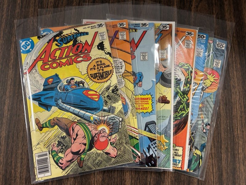 *Action Comics 471-485, 487-488 | 17 mostly HIGH GRADE books total