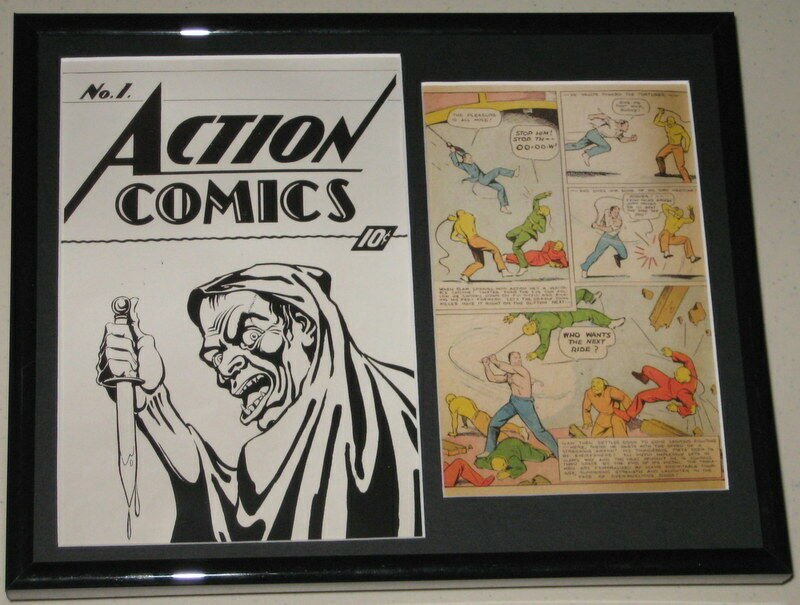 Action Comics #1 Ashcan Framed Photo Display Official RP Slam Bradley 