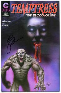 TEMPTRESS The Blood of EVE #2, VF, Signed by Eric Powell of Goon, Caliber, 1997