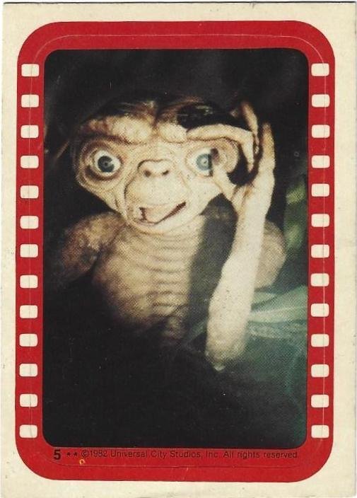 1982 E.T. the Extra-Terrestrial Trading Sticker #5