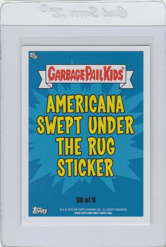 Garbage Pail Kids Colin Collector 9b GPK 2016 American As Apple Pie In Your Face