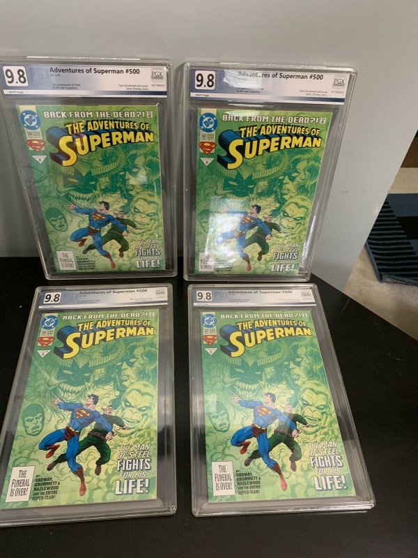 Estate Sale Lot 9.8 White Pages TV/MOVIE 1st appearances Superman #500 (ALL 4)