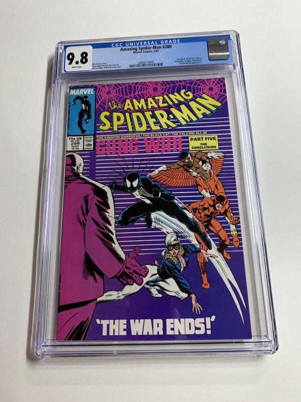 Amazing Spider-man 288 Cgc 9.8 White Pages Marvel Copper Age