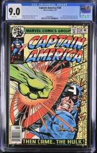 CAPTAIN AMERICA #230 1979 MARVEL CGC 9.0 HULK WHITE PAGES