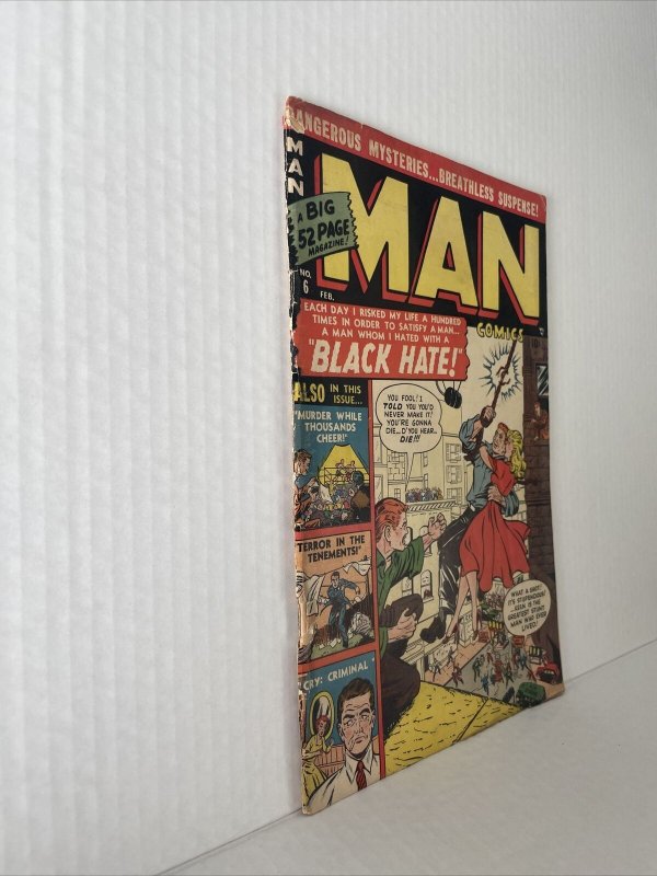 Man Comics #6 Cover Split And Detached