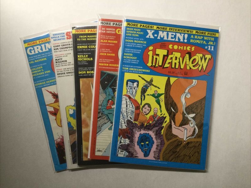 Comics Interview 11 12 13 14 15 Lot Run Set Near Mint- Nm- 9.2 Fictioneer 