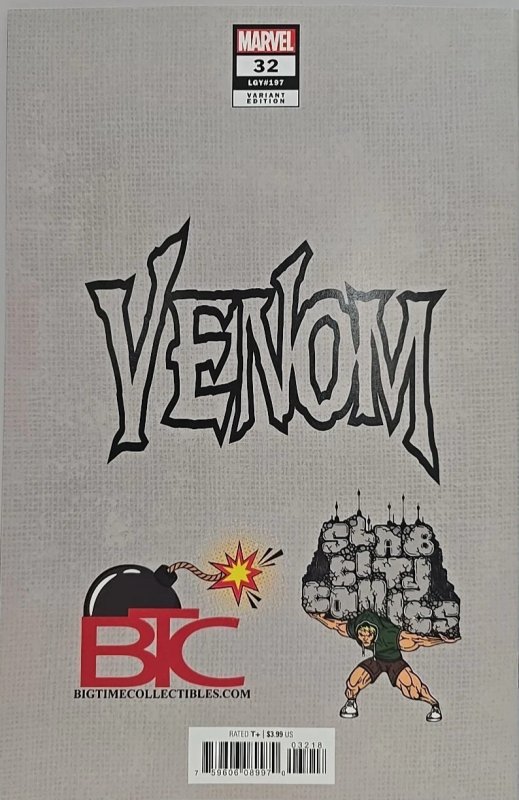 Venom #32 2021 Johnboy Meyers Big Time Exclusive Marvel Comics EB220