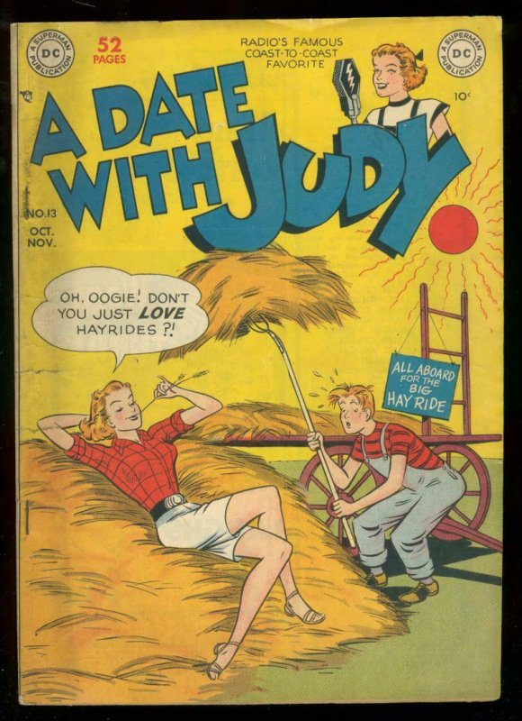 A DATE WITH JUDY #13 1949 DC COMICS HAYSTACK COVER VG+ 