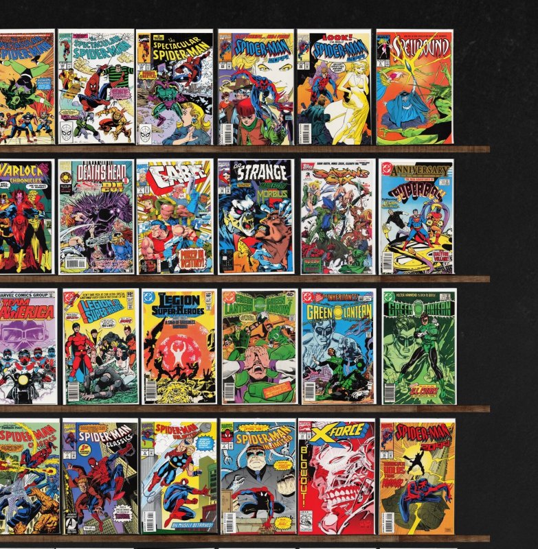 Huge Lot 150+ Comics with Spider-Man 2099, Spider-Man, X-Force & More!