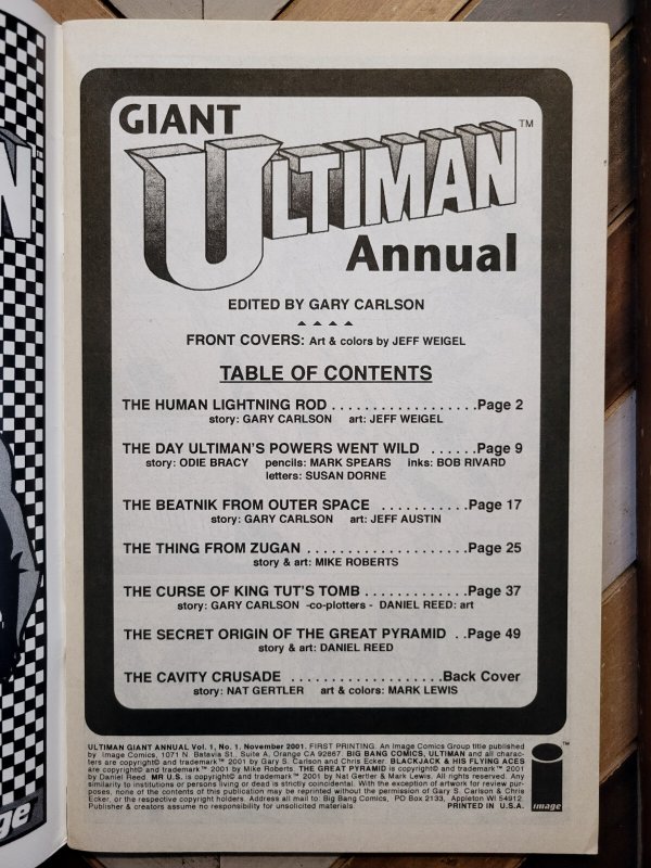 Ultiman Giant Annual #1 Mark Spears Key First Published Work (2001 Image Comics)