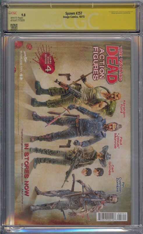 SPAWN #257 CGC 9.8 SS SIGNED FULL TODD MCFARLANE