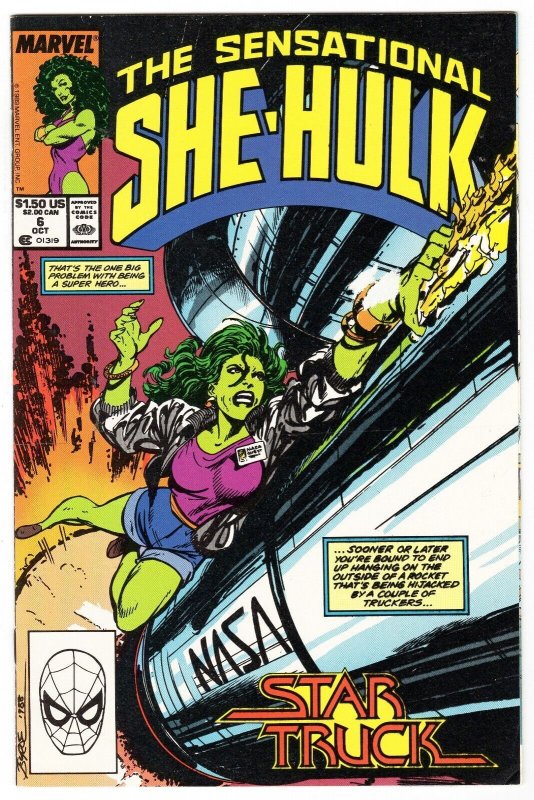 Sensational She Hulk #6 ORIGINAL Vintage 1989 Marvel Comics   