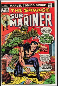 Sub-Mariner #72 (1974) Namor the Sub-Mariner