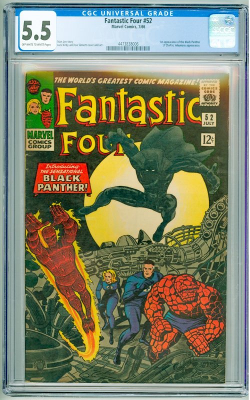 Fantastic Four #52 (1966) CGC 5.5! 1st Appearance of the Black Panther!