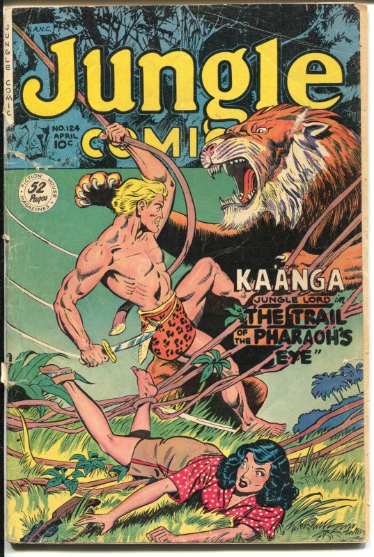 Jungle #124 1950-Kaanga Jungle Lord-Wambi-Jabu-Capt Terry Thunder-G