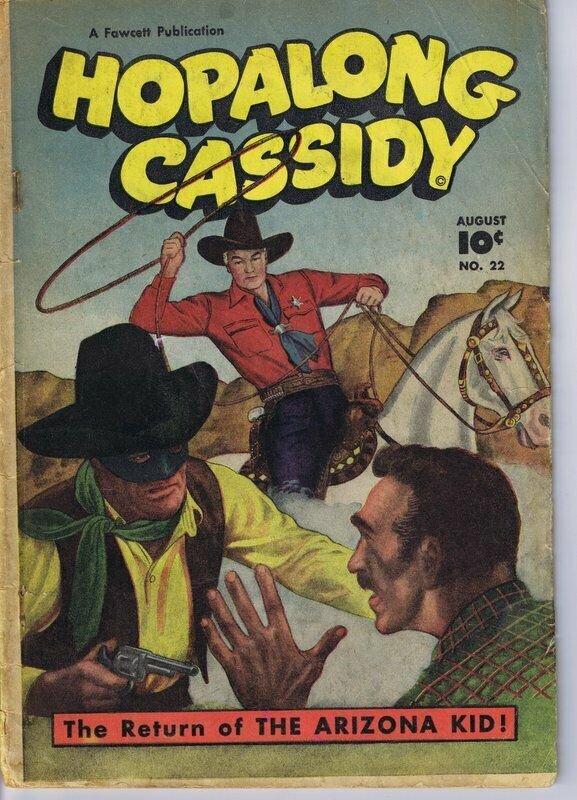 1948 Hopalong Cassidy #22 Fawcett Comic Book Arizona Kid VINTAGE