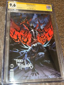 Batman Spawn 1, Campbell Virgin Variant CGC SS 9.6, Signed by Todd McFarlane