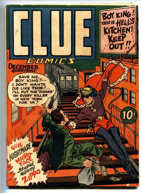 Clue Comics #6-1943 Hillman Golden-Age Boy King-Mugsey-Zippo 