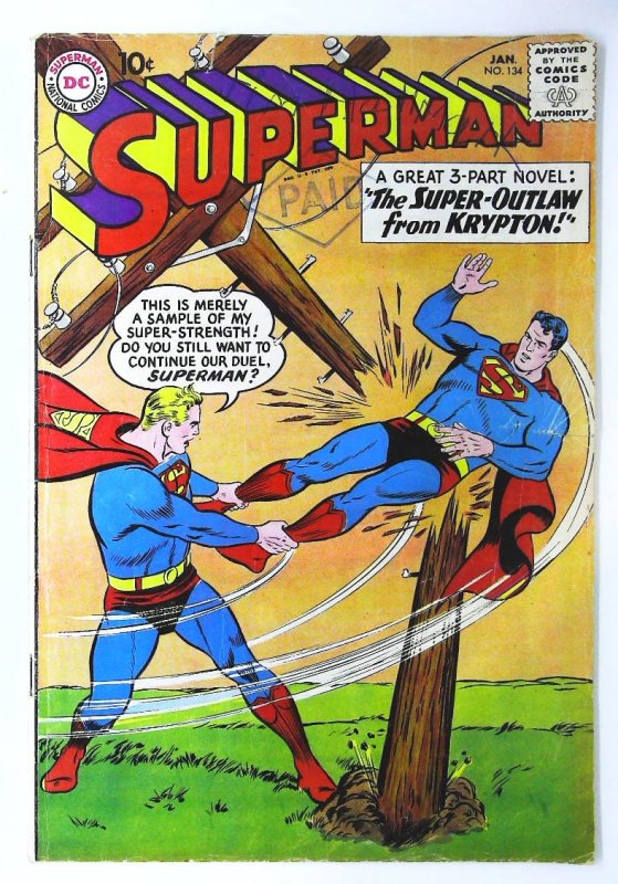 Superman (1939 series) #134, Fine- (Actual scan)