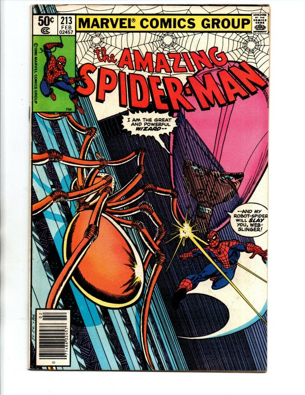 The Amazing Spider-Man #213 newsstand - Romita Jr - 1981 - VF