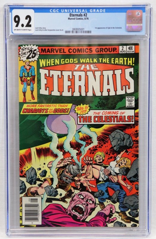 Eternals #2 CGC 9.2 Vintage 1976 Marvel Comics 1st Appearance Sersi + Celestials